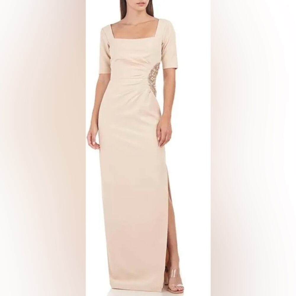 JS Collections Women's Ashley Draped Column Gown Size 8 NWOT
